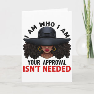 Black Queen African American Ladies Curly Natural  Card