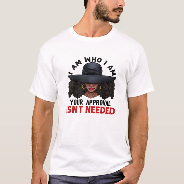 Black Queen African American Ladies Curly Natural T-Shirt (Front)