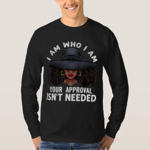 Black Queen African American Ladies Curly Natural T-Shirt