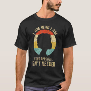 Black Queen African American Ladies Curly Natural T-Shirt
