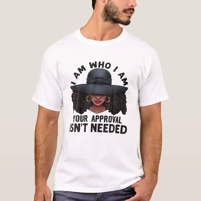 Black Queen African American Ladies Curly Natural T-Shirt (Front)
