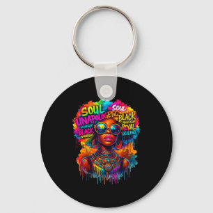 Black Queen African Map Unalogetically Black Histo Key Ring