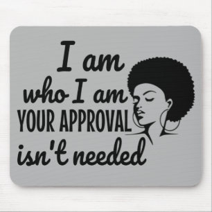 Black Queen Afro African American Mouse Mat