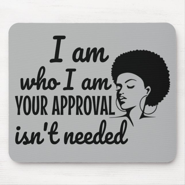 Black Queen Afro African American Mouse Mat (Front)
