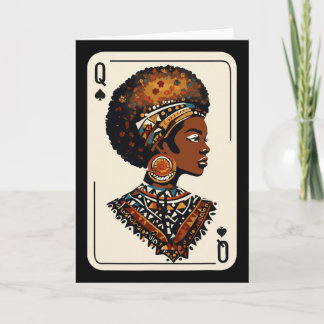 Black Queen Afro Drug Proud Melanin African Americ Card