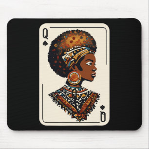 Black Queen Afro Drug Proud Melanin African Americ Mouse Mat