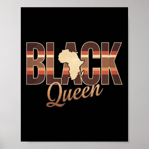 Black Queen Afro Drug Proud Melanin African Americ Poster