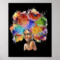 Black Queen Afro Melanin Art African American