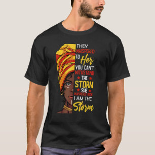 Black Queen Afro Melanin Colourful Africa Roots Na T-Shirt