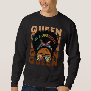 Black Queen Afro Melanin Dripping Black History 3 Sweatshirt