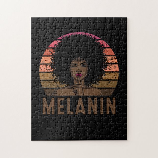 Black Queen Afro Melanin Jigsaw Puzzle (Vertical)