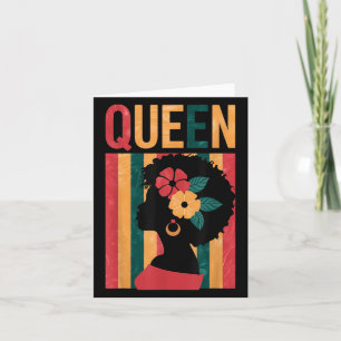 Black Queen Black History Afro American Motivation Card
