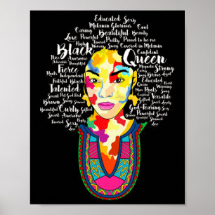 Black Queen Black History Month African American A Poster