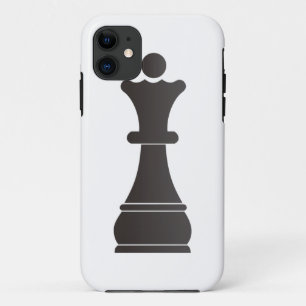 Black queen chess piece iPhone 11 case