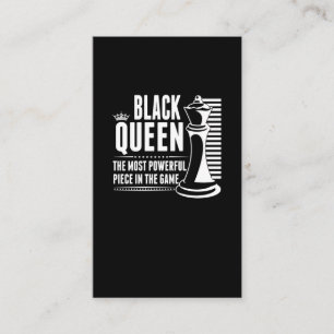 Black Queen Chess Piece Proud Black Women Business Card