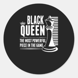 Black Queen Chess Piece Proud Black Women Classic Round Sticker