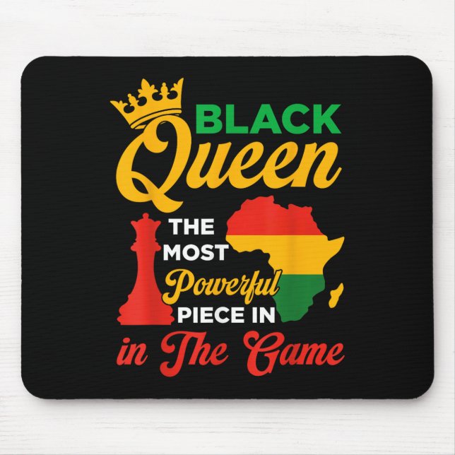 Black Queen Chess Powerful Piece In The Game Junet Mouse Mat (Front)