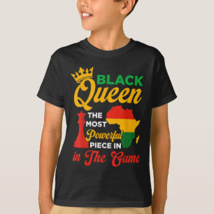 Black Queen Chess Powerful Piece In The Game Junet T-Shirt
