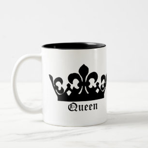 Black Queen Crown Two-Tone Coffee Mug