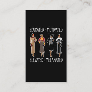 Black Queen Educated Motivated African American Business Card
