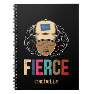 Black Queen   Fierce   Black Woman Notebook