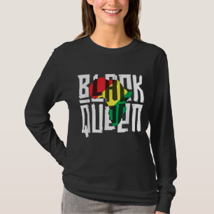 Black Queen for Women Girls History Month Africa T-Shirt