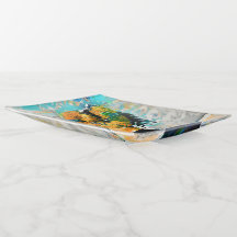 Black Queen Fused Glass Serving Tray - Rectangle