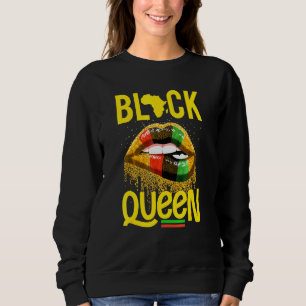 Black Queen I Am Who I Am With Beautiful Lips 1 Sweatshirt