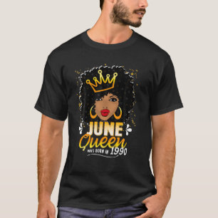 Black Queen June 1990 31Th Birthday Girls Women 31 T-Shirt