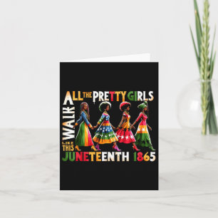 Black Queen Juneteenth 1865 Celebrate Freedom Cele Card