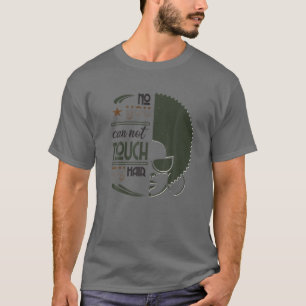 Black Queen Lady African American Ladies Curly Nat T-Shirt