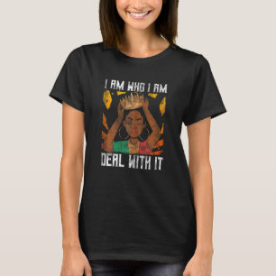 Black Queen Lady Natural Afro African American Lad T-Shirt