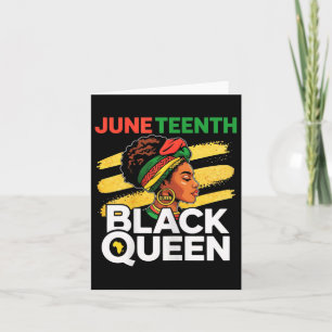 Black Queen Magic Juneteenth Month Afro Hair Melan Card