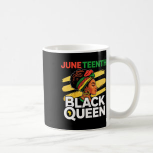 Black Queen Magic Juneteenth Month Afro Hair Melan Coffee Mug
