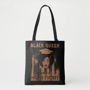 Black Queen Masters Degree Best Graduation Gifts Tote Bag