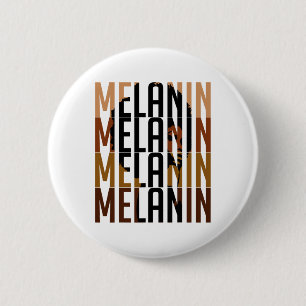 Black Queen Melanin Afro Women Retro Vintage Typog 6 Cm Round Badge