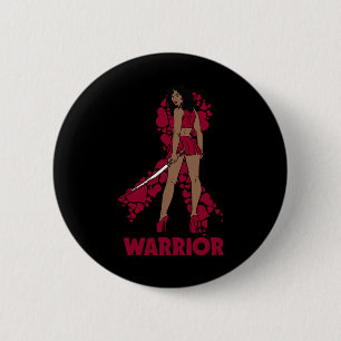 Black Queen Melanin Burgundy Ribbon Sickle Cell Aw 6 Cm Round Badge