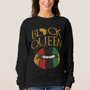 Black Queen Melanin Lips Africa Pride History BLM Sweatshirt