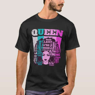 Black Queen Melanin Magic Sista Woman Queens Brown T-Shirt