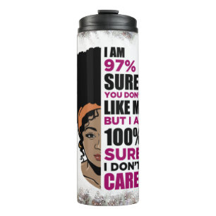 Black queen melanin poppin sista affirmation love thermal tumbler