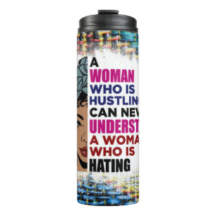 Black queen melanin poppin sista affirmation love thermal tumbler
