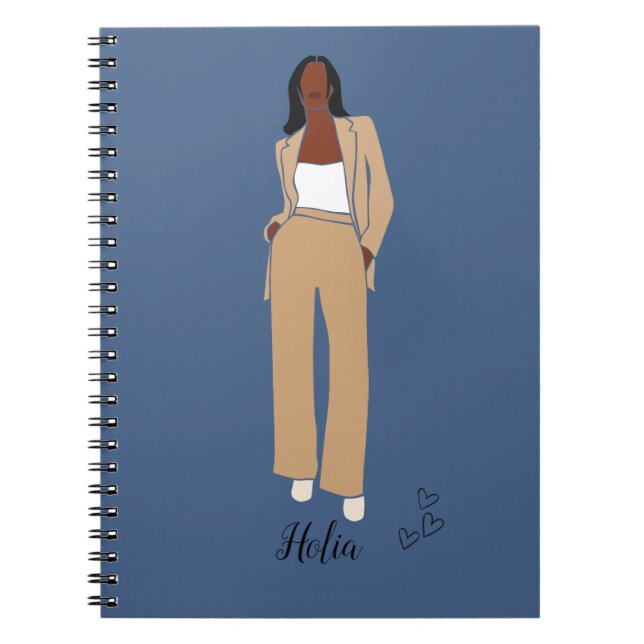 Black Queen , Melanin Queen African American Noteb Notebook (Front)