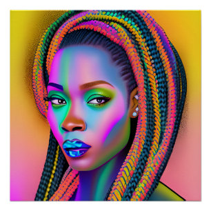 Black queen melanin Sista African American beautif Poster