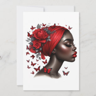 Black queen melanin sista birthday love invitation