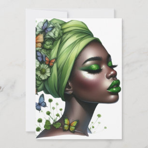 Black queen melanin sista birthday love invitation