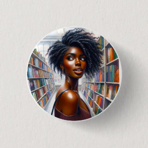 Black Queen Melanin Sista Booked Busy & Unbothered 3 Cm Round Badge