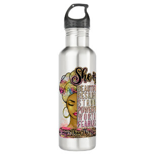 Black Queen Melanin Woman Brown Skin Sista Magic 710 Ml Water Bottle