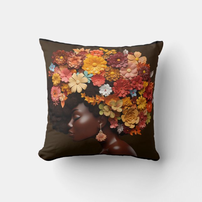 Black Queen Melanin Woman Sista Love Cushion (Front)
