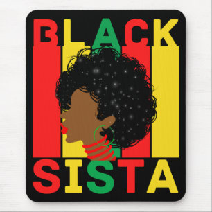 Black Queen Melanin Woman Sista Love Mouse Mat