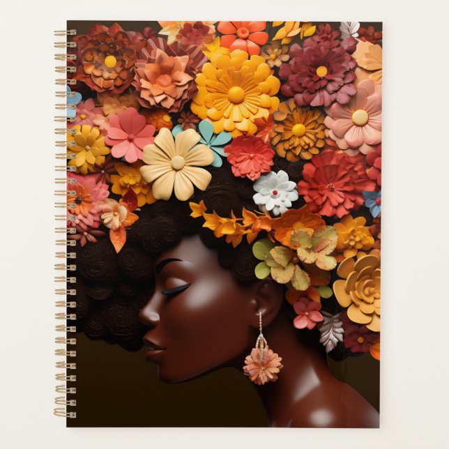 Black Queen Melanin Woman Sista Love Planner (Front)